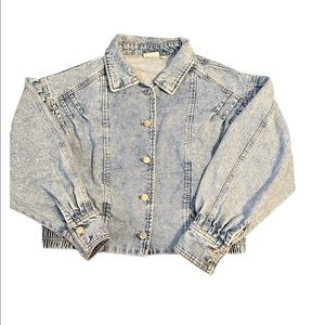 SO light blue jean 80s style jacket